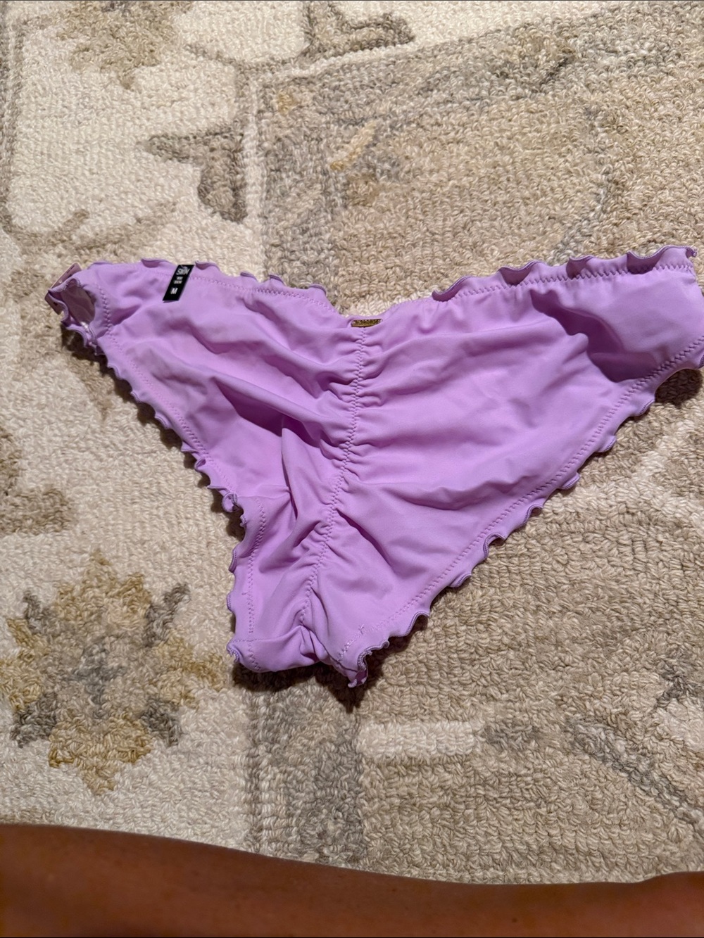 PINK Victoria's Secret Lilac Ruffle Bikini Bottoms - Picture 2 of 4